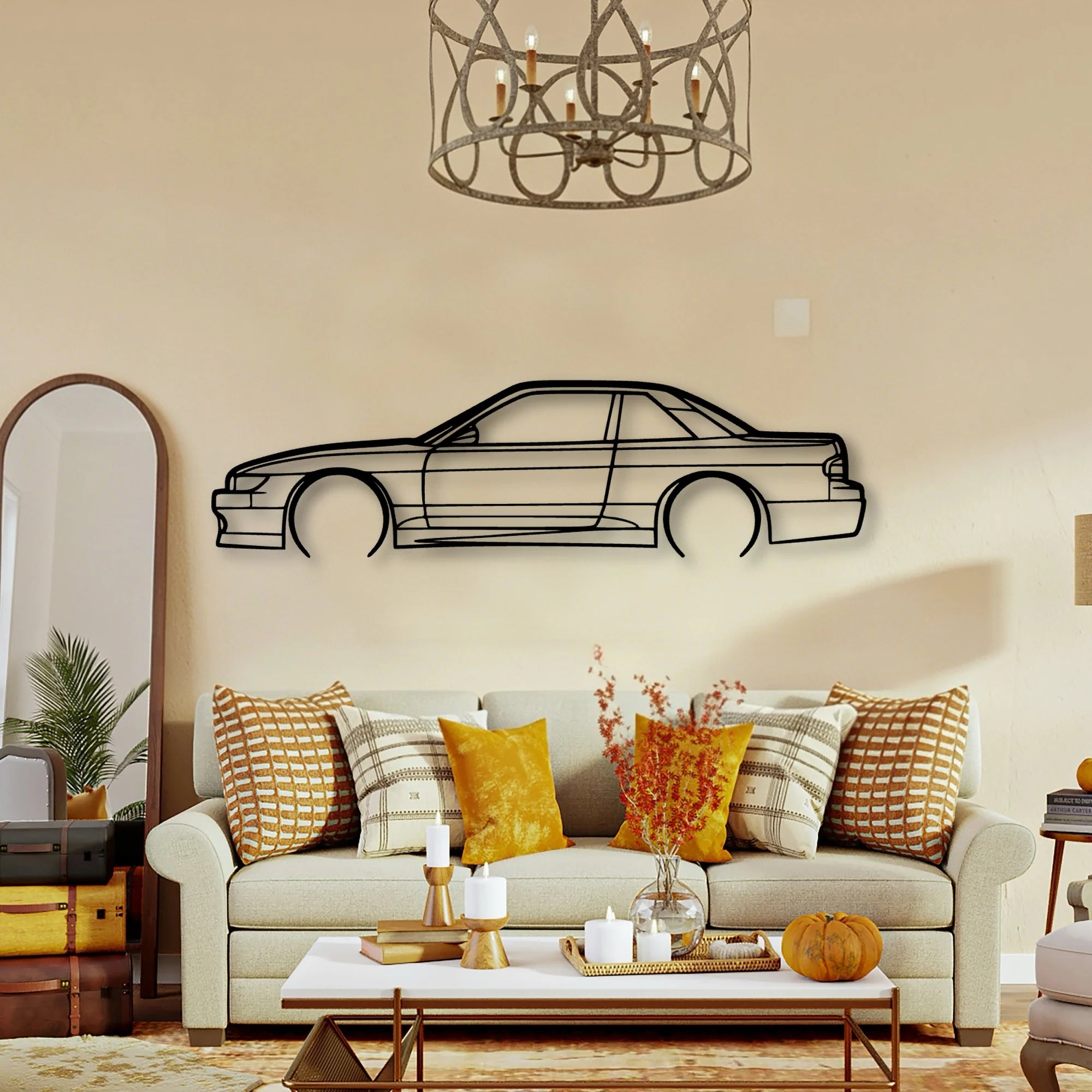S13 Classic Silhouette Metal Wall Art - Tinvibe