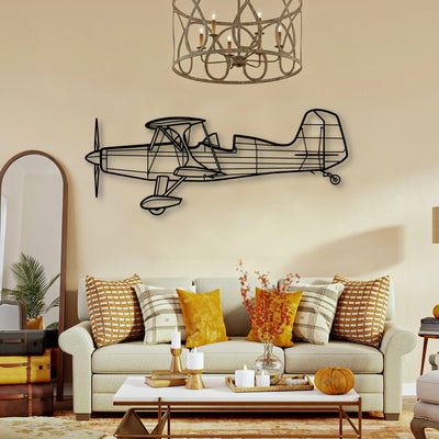 Starduster Too 2 Classic Aircraft Silhouette Metal Wall Art - Tinvibe