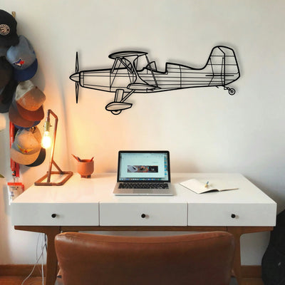 Starduster Too Classic Aircraft Silhouette Metal Wall Art - Tinvibe