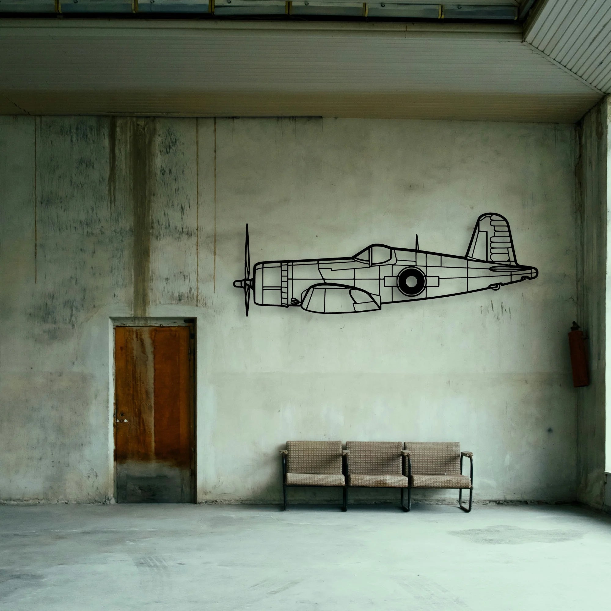 Stearman 2 Classic Aircraft Silhouette Metal Wall Art - Tinvibe