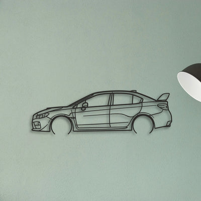 Subaru WRX Classic Silhouette Metal Wall Art - Tinvibe