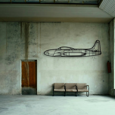 T33 3 Classic Aircraft Silhouette Metal Wall Art - Tinvibe