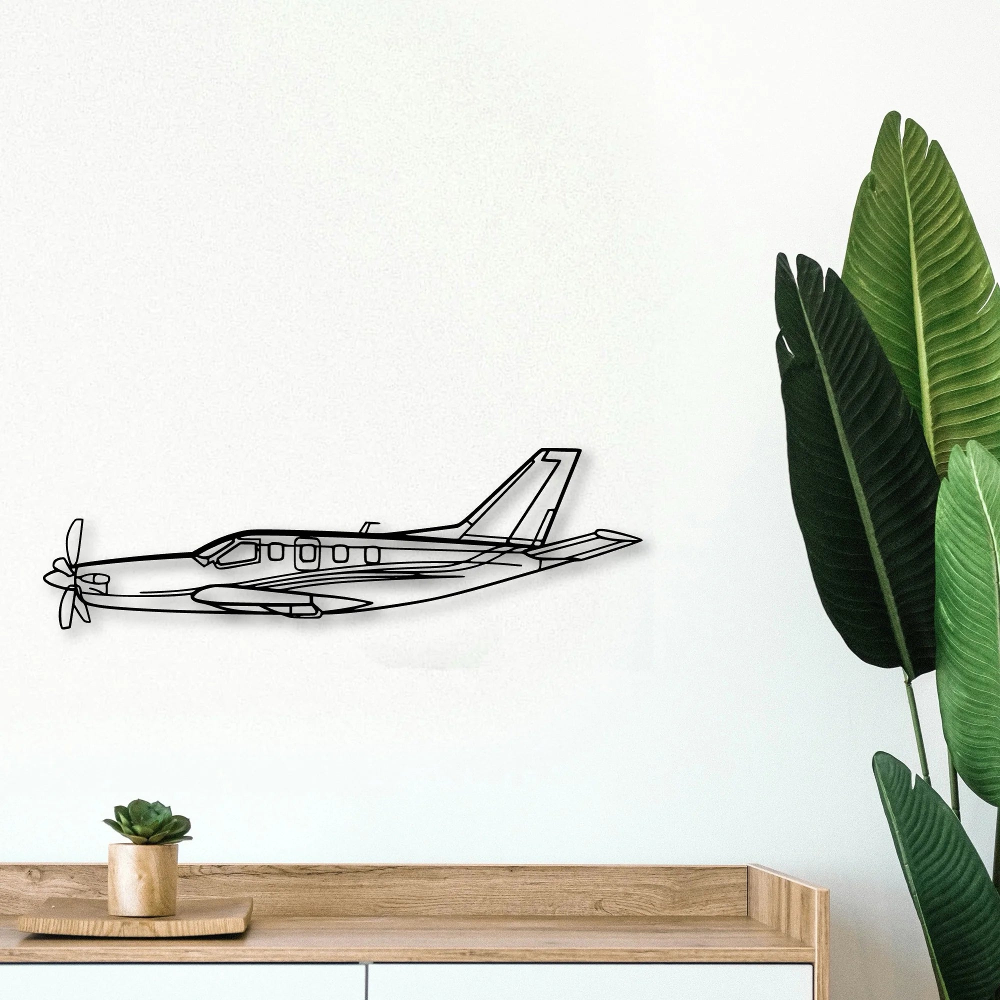 Tbm 2 Classic Aircraft Silhouette Metal Wall Art - Tinvibe