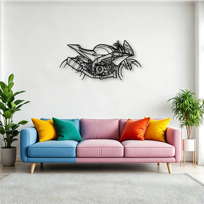 Tuono 2018 2 Classic Motorcycle Silhouette Metal Wall Art - Tinvibe
