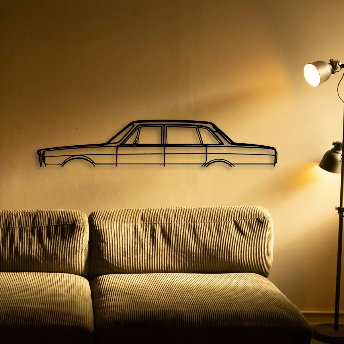 Volvo 164 1968 cut-metal silhouette from the Tinvibe range