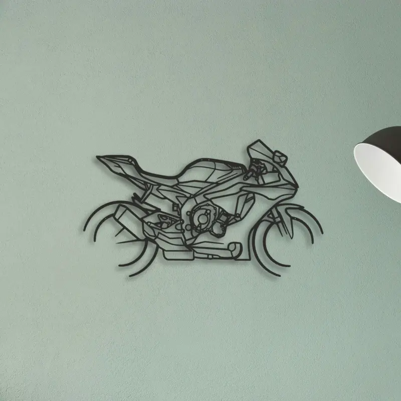 2018 Yamaha YZF R1 — XS (50 cm) metal wall art