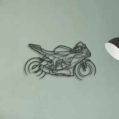 2021 Kawasaki Ninja ZX 6R — XS (50 cm) metal wall art