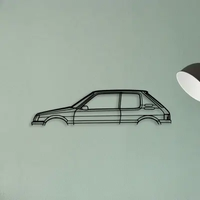 205 GTI 2 — XS (50 cm) metal wall art