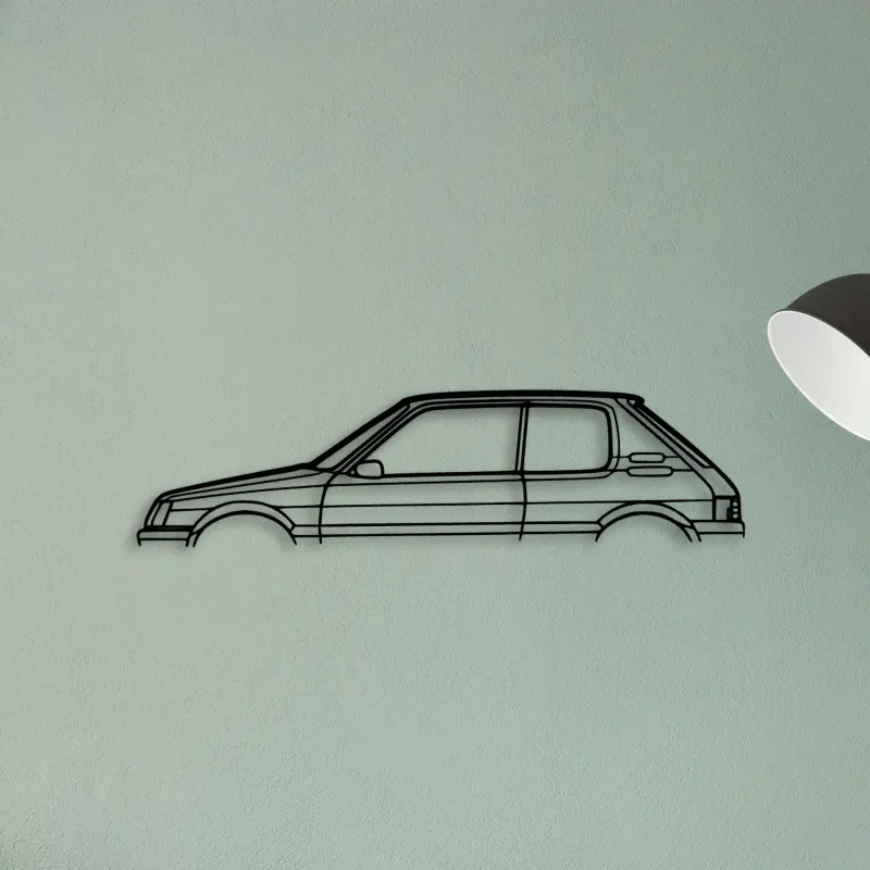 205 GTI 2 — XS (50 cm) metal wall art