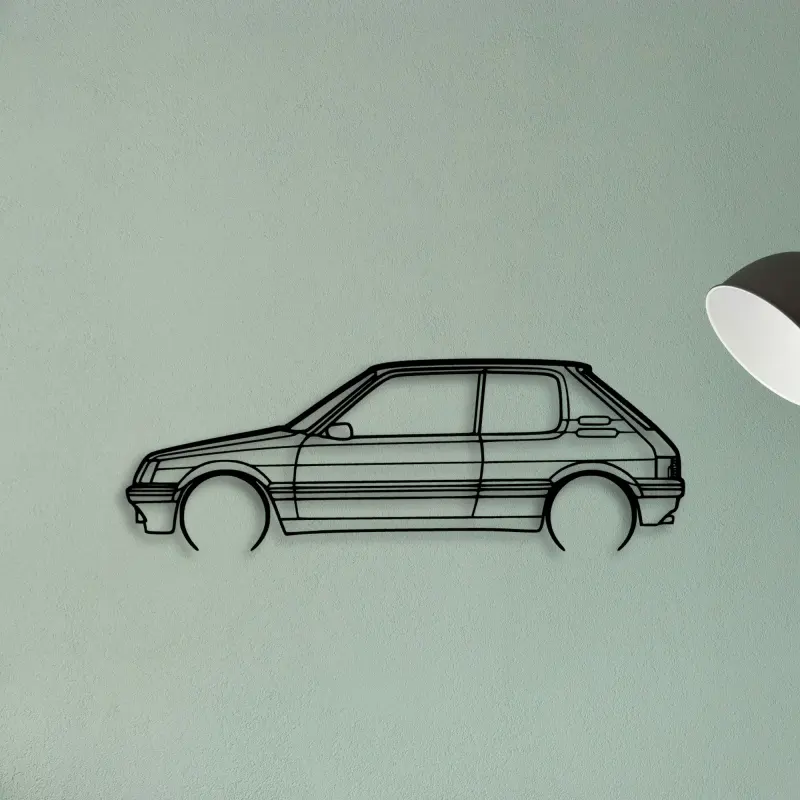 205 GTI 3 — XS (50 cm) metal wall art