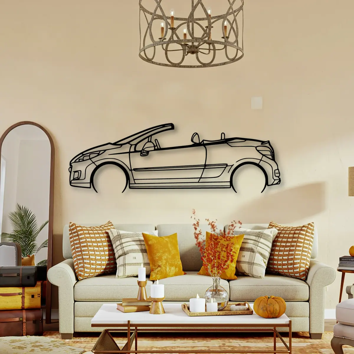 Peugeot 207 Cc 2010 cut-metal silhouette from the Tinvibe range