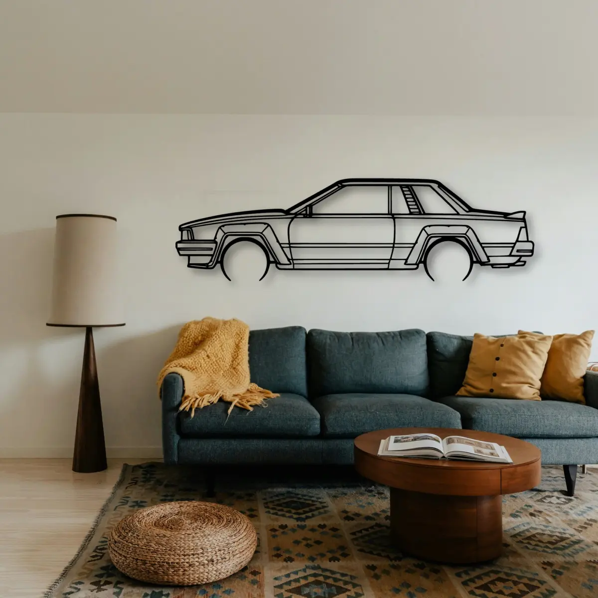 Nissan 240rs 1983 silhouette on a feature wall