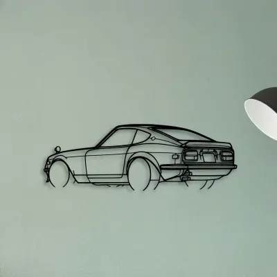 240Z 1972 Angle — XS (50 cm) metal wall art