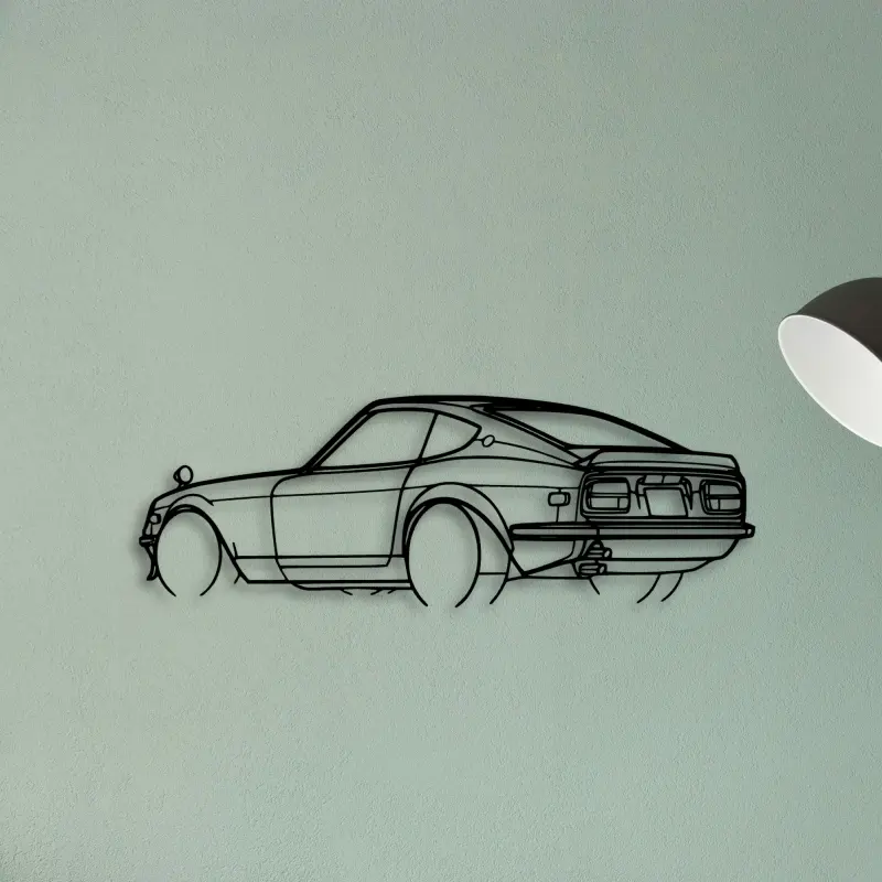 240Z 1972 Angle — XS (50 cm) metal wall art