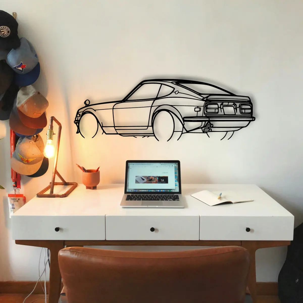 Nissan 240z 1972 cut-metal silhouette from the Tinvibe range