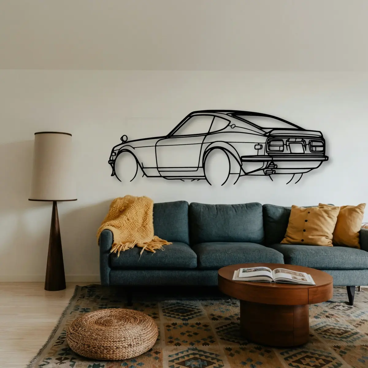 Nissan 240z 1972 cut-metal silhouette from the Tinvibe range