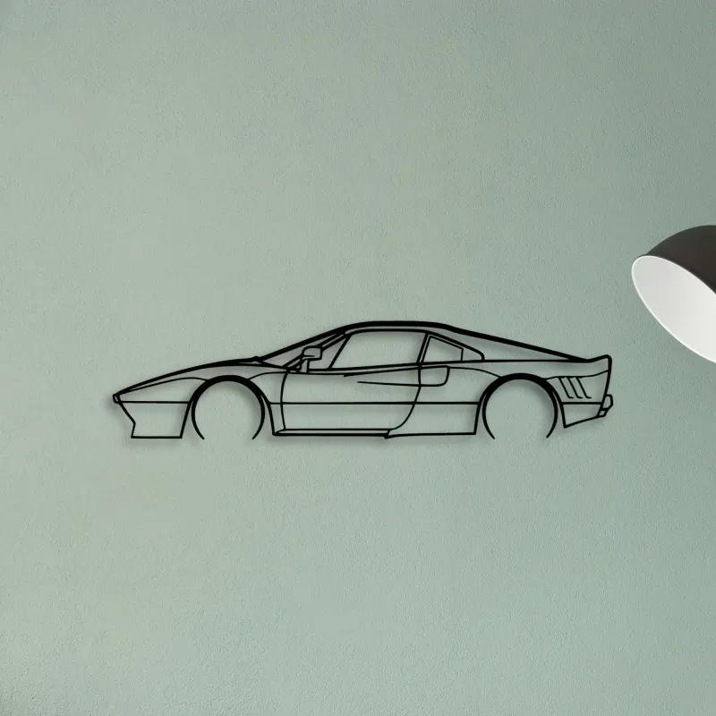 288 GTO — XS (50 cm) metal wall art
