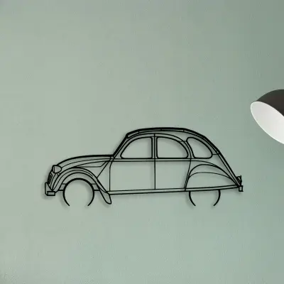 2CV 1966 — XS (50 cm) metal wall art