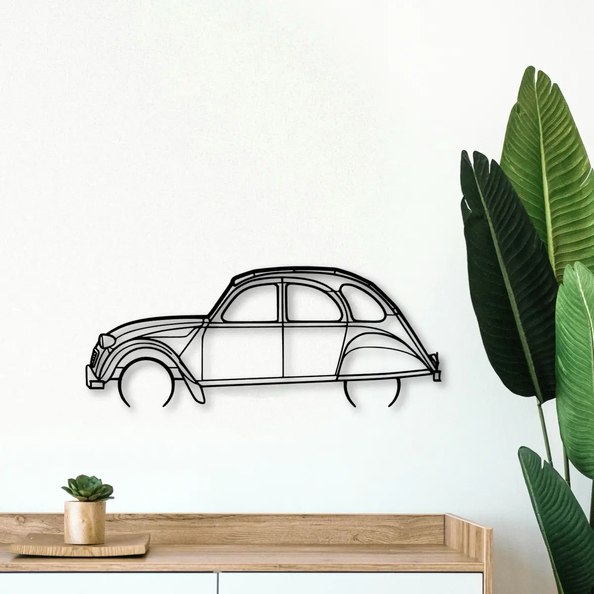 CitroëN 2cv 1966 cut-metal silhouette from the Tinvibe range