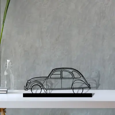 2cv — S (30 cm) metal wall art