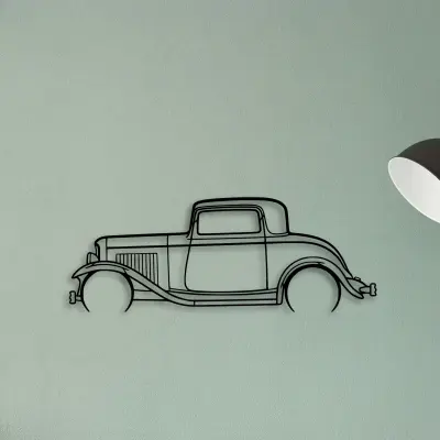 3 Window Coupe 1932 — XS (50 cm) metal wall art