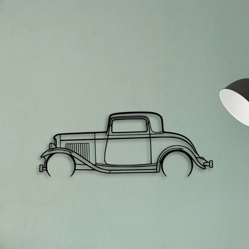 3 Window Coupe 1932 — XS (50 cm) metal wall art