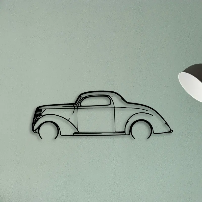 3 Window Coupe 1937 — XS (50 cm) metal wall art
