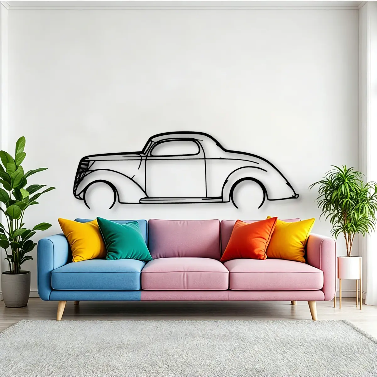 Chevrolet 3 Window Coupe 1937 cut outline from the Tinvibe range
