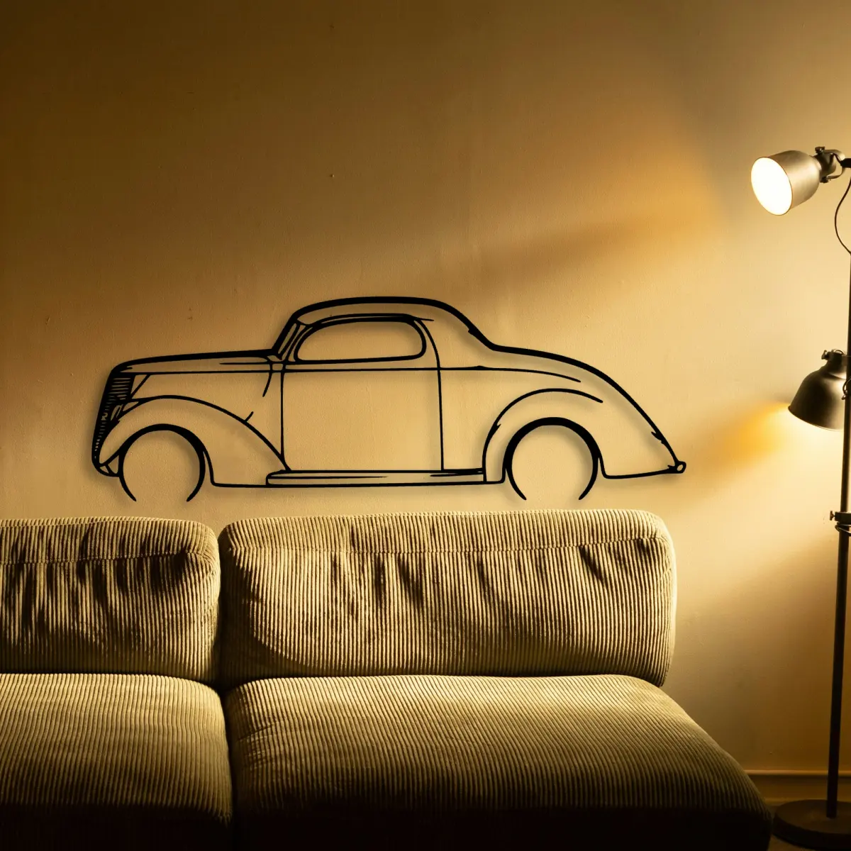 Chevrolet 3 Window Coupe 1937 across the room