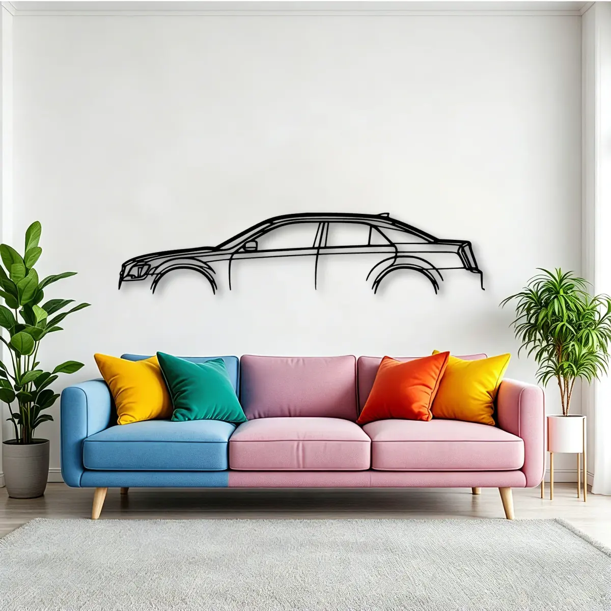 Mercedes-Benz 300 S 2016 outline on a focal wall