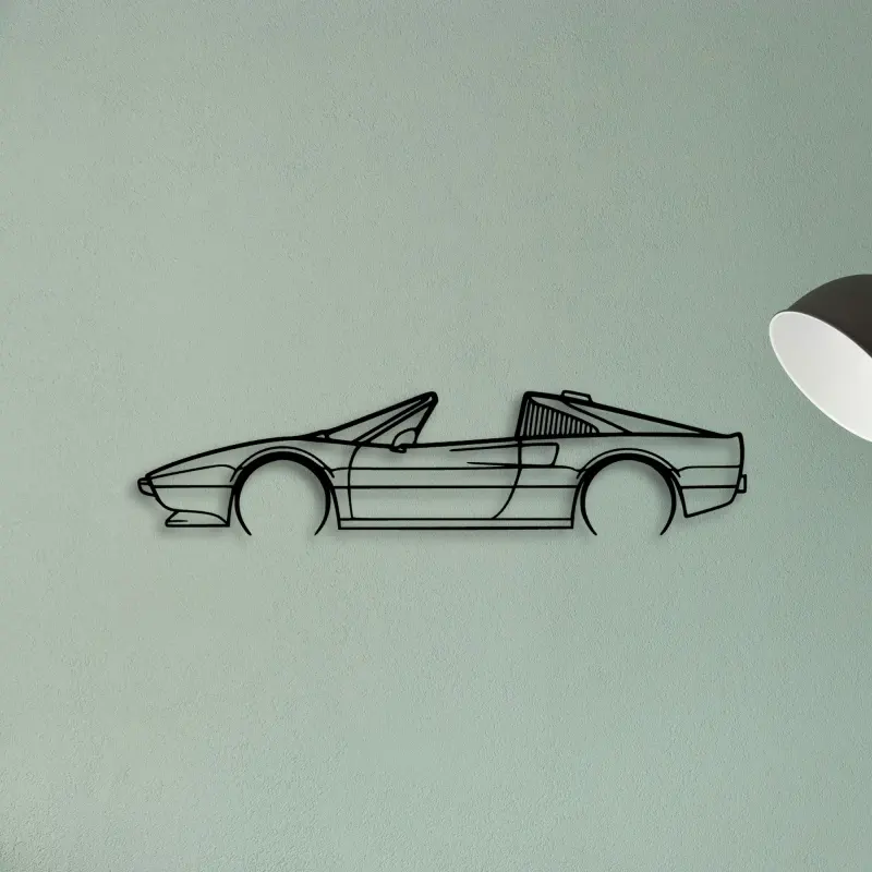 308 GTS QV 1984 — XS (50 cm) metal wall art