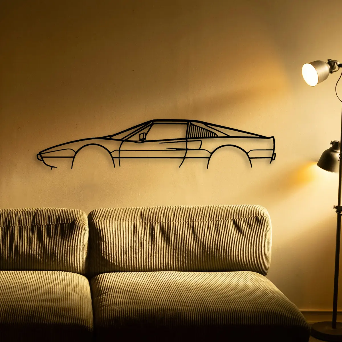 Peugeot 308 Gtsi 1980 silhouette at feature-wall scale