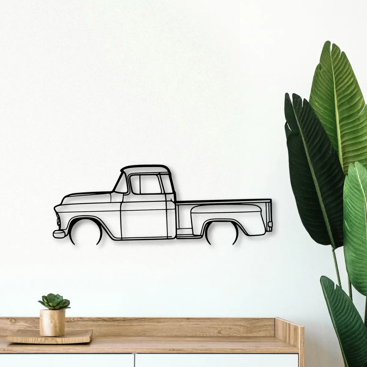 Chevrolet 3100 1957 2 cut-metal silhouette from the Tinvibe range