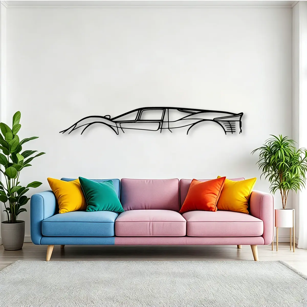 Ferrari 330 P4 form on a focal wall