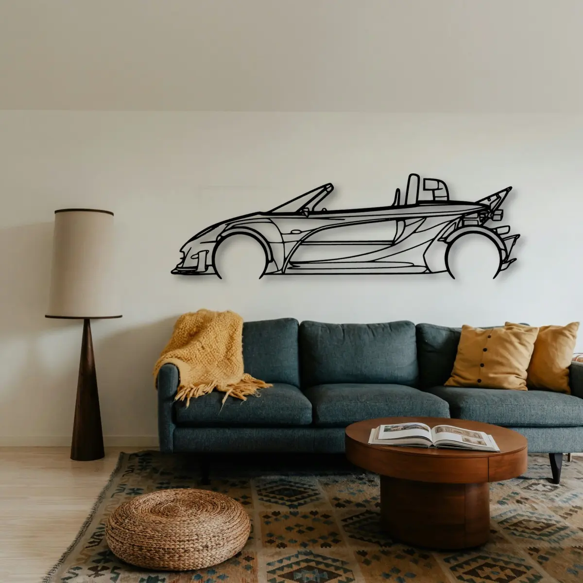 Lotus 340r 2002 form on a focal wall
