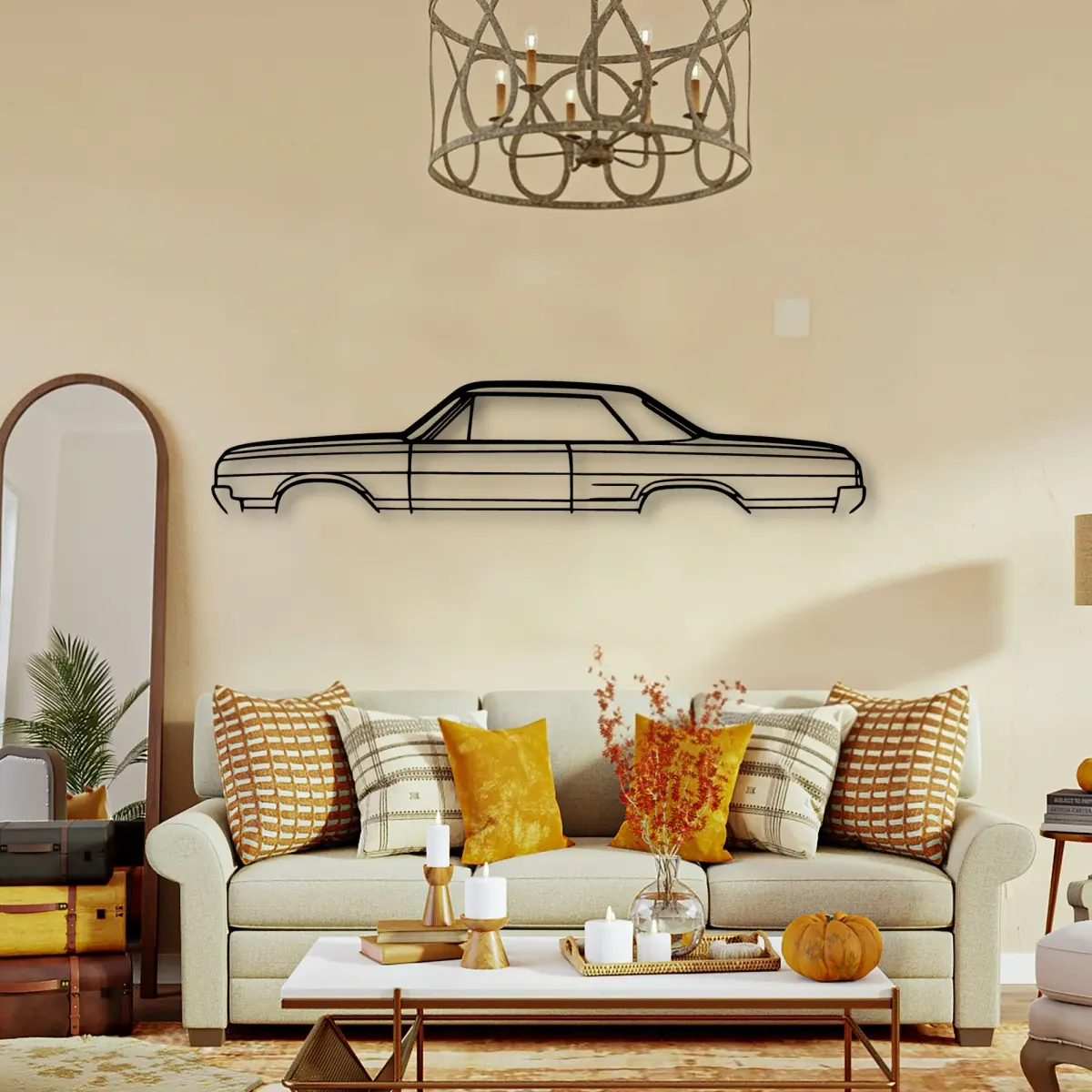Oldsmobile 442 1965 cut-metal silhouette from the Tinvibe range