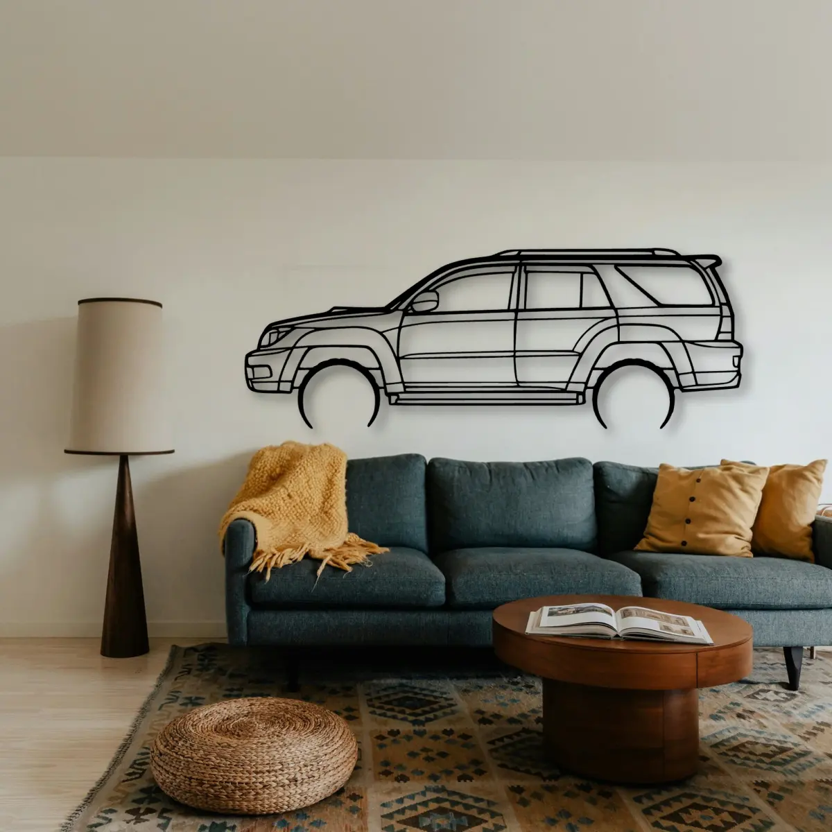Toyota 4runner 2003 silhouette on a feature wall