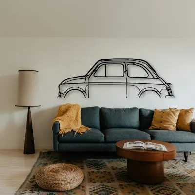 Fiat 500 1971 cut-metal silhouette from the Tinvibe range