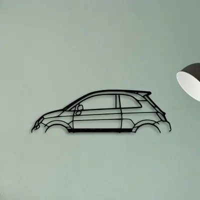 500 Abarth — XS (50 cm) metal wall art