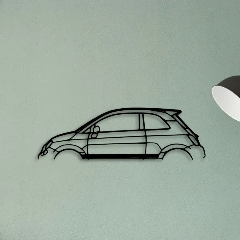 500 Abarth — XS (50 cm) metal wall art