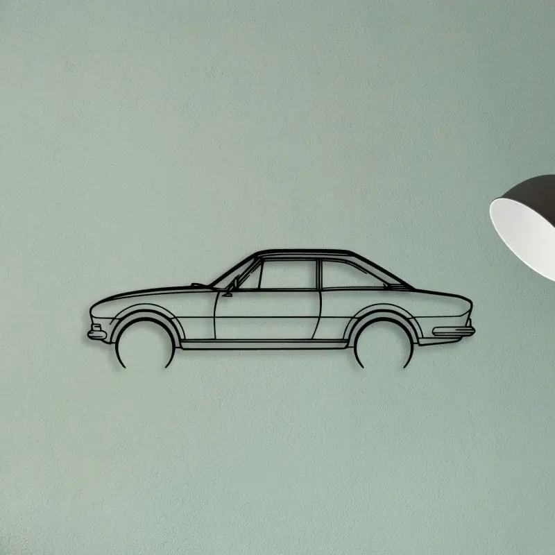 504 Coupe 1969 — XS (50 cm) metal wall art