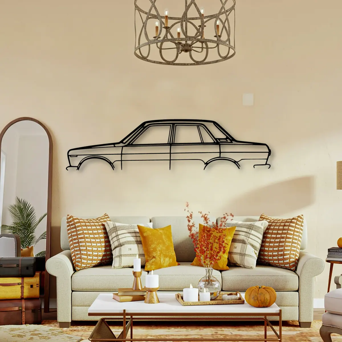 Nissan 510 1970 cut-metal silhouette from the Tinvibe range