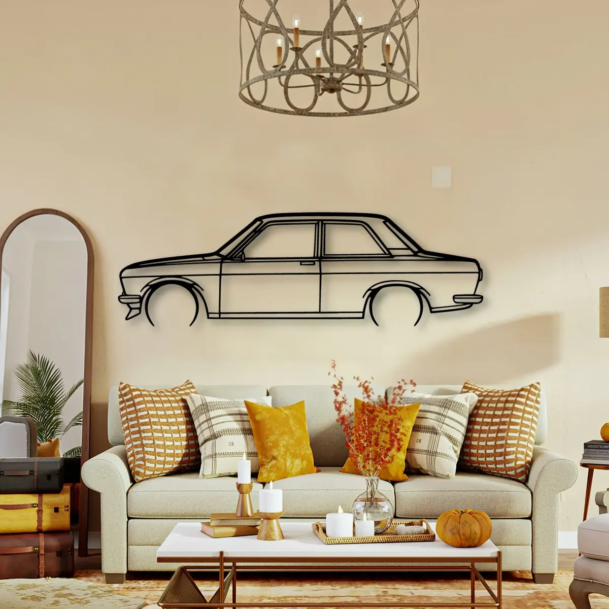 Nissan 510 1972 laser-cut outline from the Tinvibe range