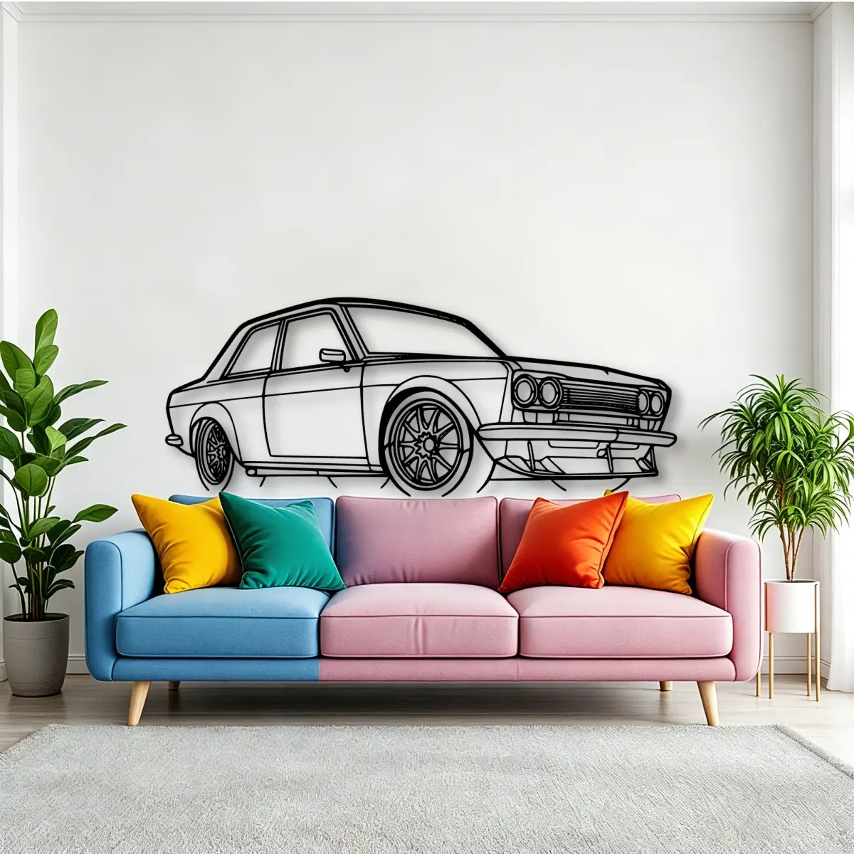 Nissan 510 1973 laser-cut outline from the Tinvibe range