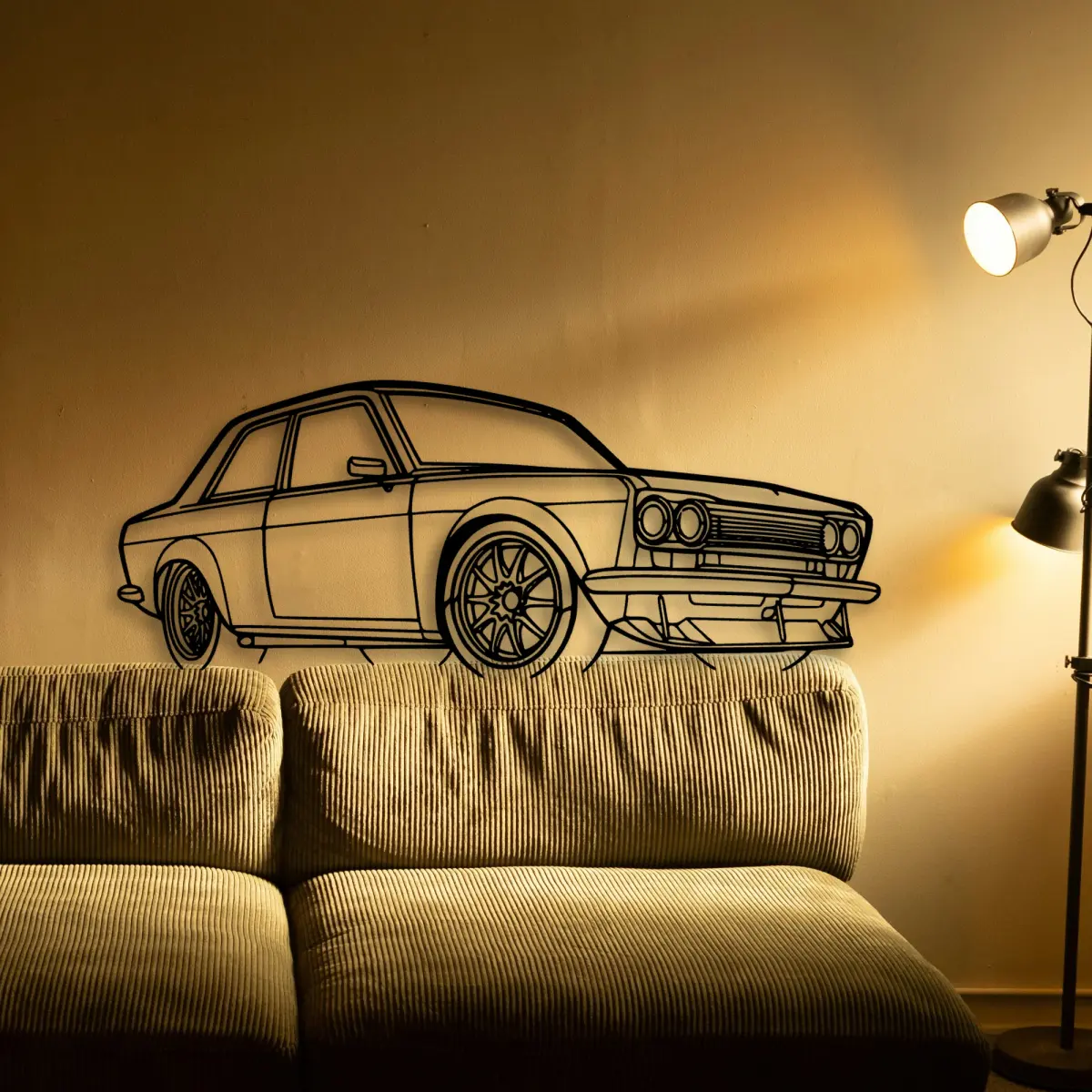 Nissan 510 1973 Angle silhouette from a different angle