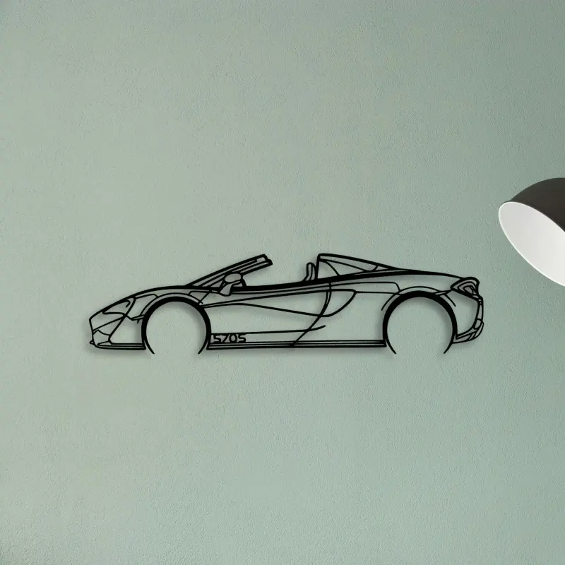 570S Convertible — XS (50 cm) metal wall art