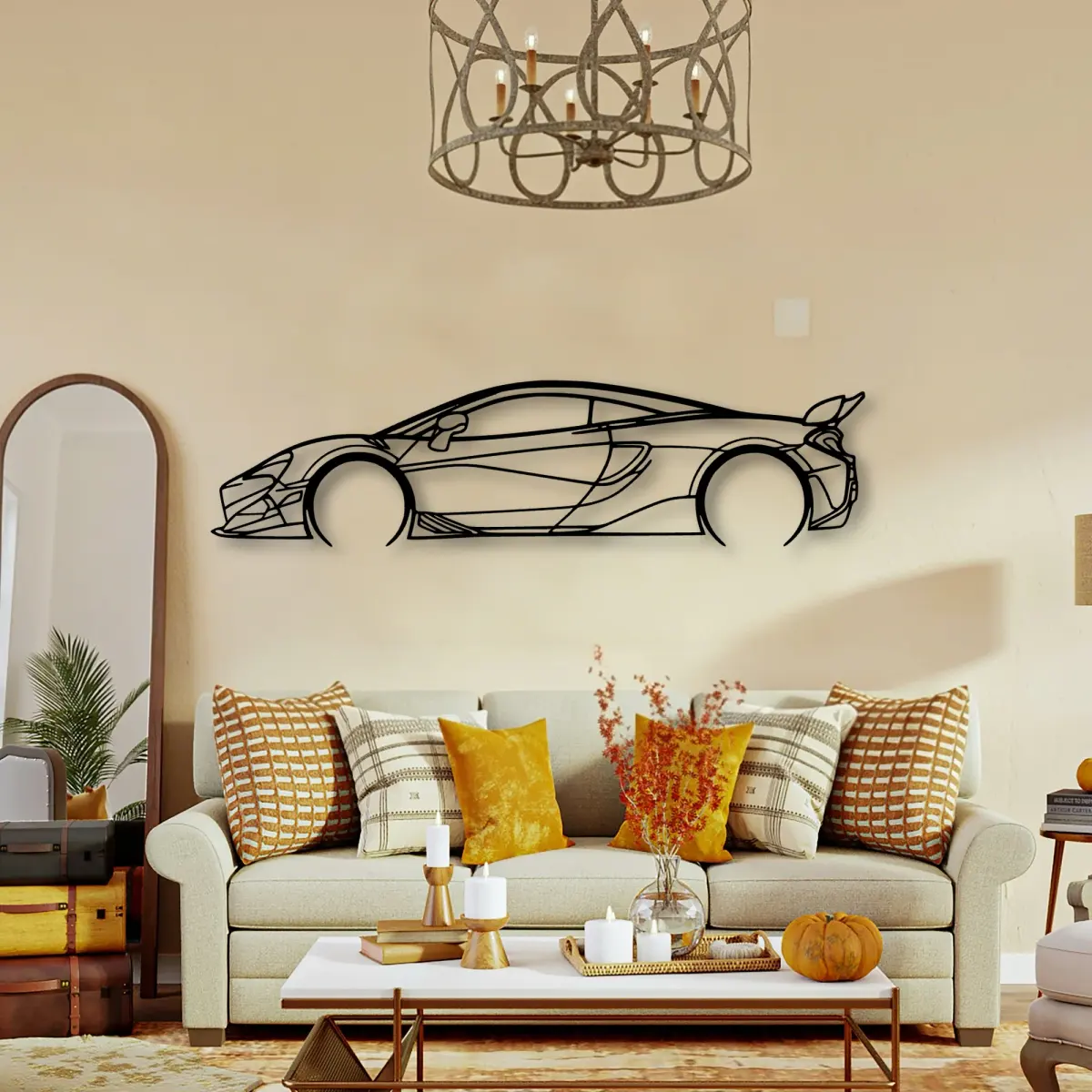 Mclaren 600lt 2019 cut-metal silhouette from the Tinvibe range
