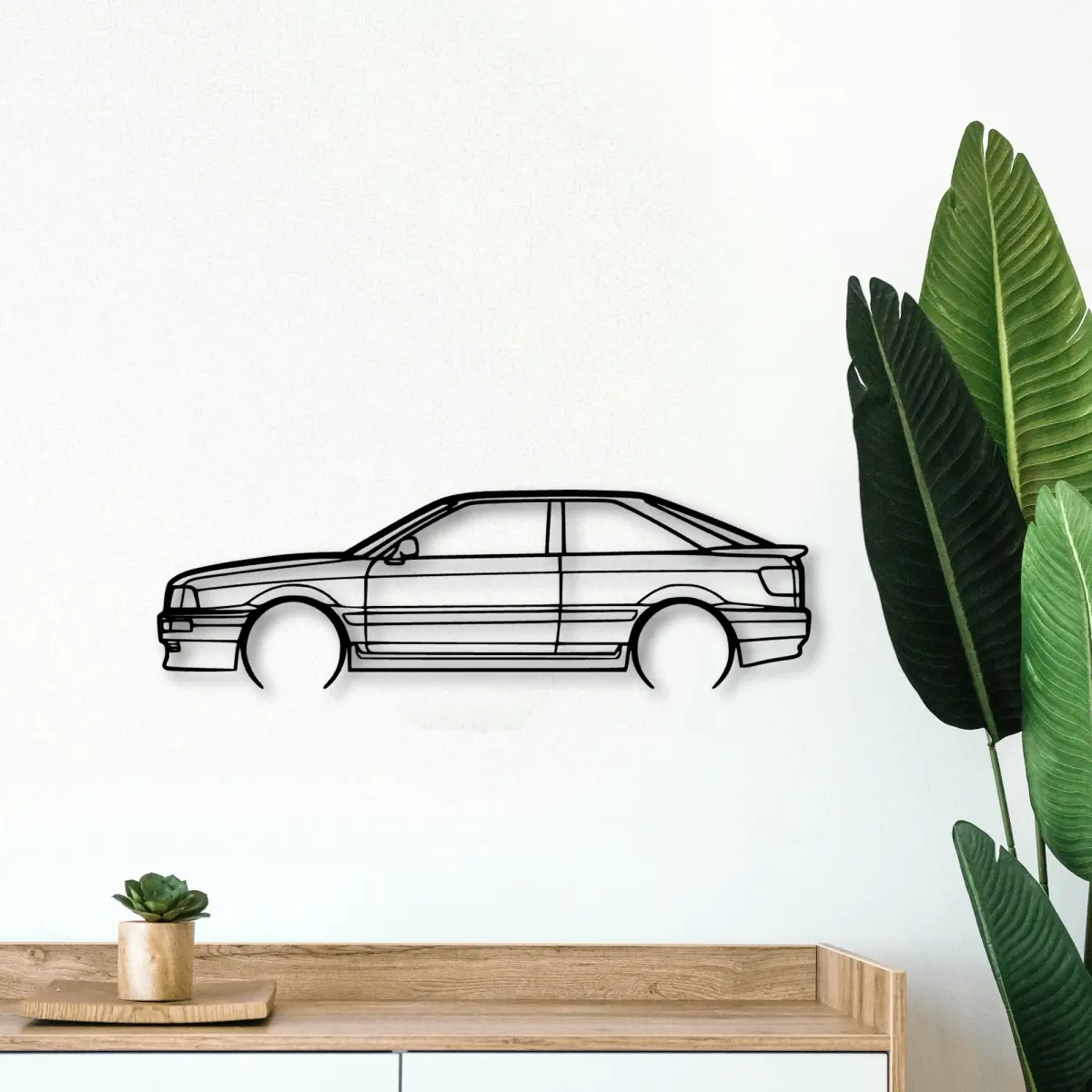 Audi 80 Coupe 1992 cut outline