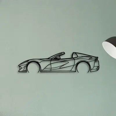 812 GTS 2 — XS (50 cm) metal wall art