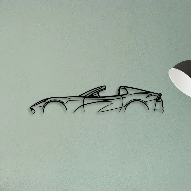 812 GTS Spider — XS (50 cm) metal wall art